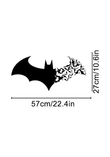 Şık Batman Su Geçirmez Kendinden Yapışkanlı Dekoratif Duvar Sticker