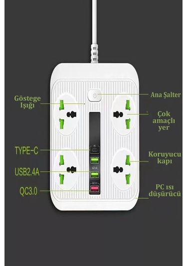 Qpen Sc05 8in1 Priz Dönüştürücü