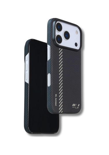 İphone Uyumlu 17 Pro Max Kılıf M-safe Şarj 600d Güçlü Kamera Çerçeveli Pure Kevlar Fiber Turuncu-siyah Hafi