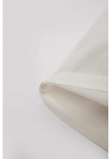 Defacto Kız Bebek Bisiklet Yaka Vual Kısa Kollu Gömlek C5188A524SMER105 Ekru