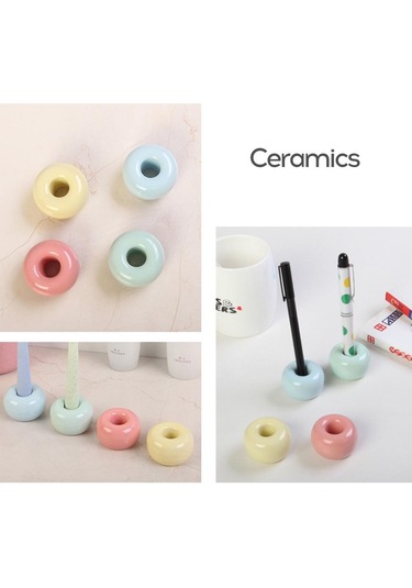 Beyaz Basit Tatlı Renk Japon Tarzı Seramik Malzeme Diş Fırçası Tabanı Kalem Rafı Beyaz