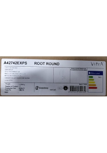 VitrA Root Round A42742 Krom Mutfak Bataryası (A42742EXPS)