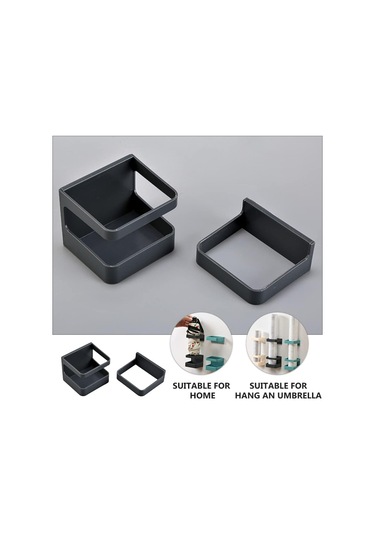 Duvara Monte Şemsiye Standı 4 Set Matkap Gerektirmez, Damlama Tepsili Şemsiye Standı, Yaratıcı Çıkarılabilir Şemsiye Kılıfı Siyah Diğer