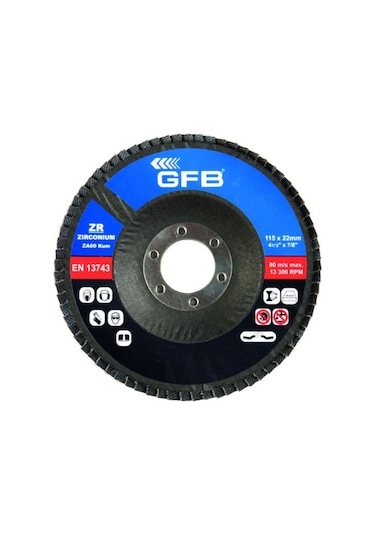 2322 Zirkonyum 115x60 Mm Flap Disk Zımpara - 10 Adet