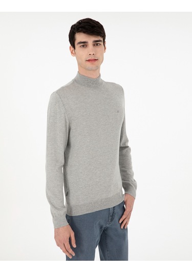 Pierre Cardin Erkek Açık Gri Melanj Kazak /triko 50296614-vr091 Açık Gri Melanj