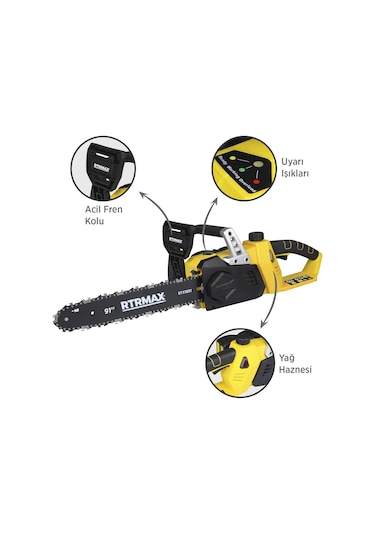 Rtrmax RTX1891B Şarjlı Ağaç Kesme Motoru - Akü Hariç