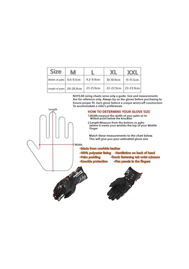 Ambition Motosiklet Enduro Yarış Eldiveni Beyaz