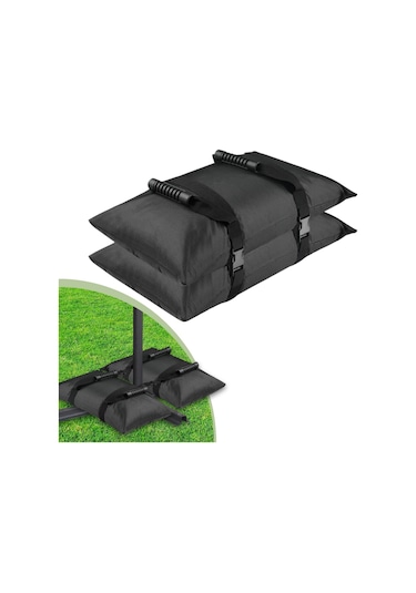 Dolıty 2 Adet Şemsiye Ağırlığı Kum 25.59-inç-x-10.24-inç Siyah