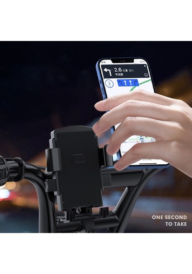 Otomatik Kilit Bisiklet Telefon Tutucu 360 Derece Dönme Bisiklet Gidon Cep Telefonu Klip Standı Gps Montaj Braketi Çok Renkli