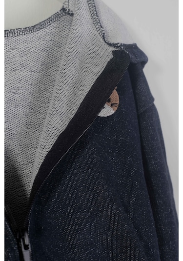 Luess Erkek Çocuk Kot Görünüm 3 İplik Hamster Nakışlı Alt Üst Takım 3-4 Yaş 8-9 Yaş Lacivert