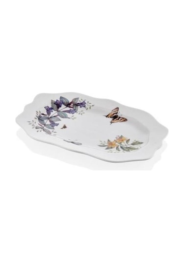 Joy Carmen Butterfly Serisi Küçük Boy Oval Tabak 25 Cm