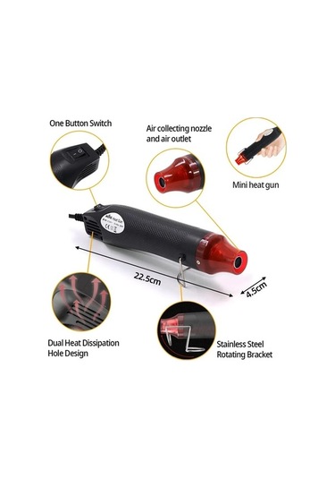 Createtech 300w Mini Isı Tabancası - 220v Ab Tak - 530pcs Kaliteli Isı Tabancası