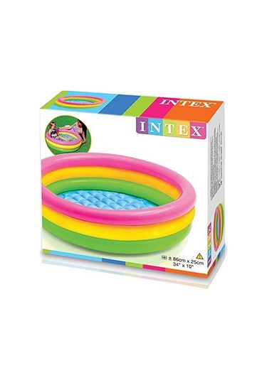 Intex 58924 Sunset Çocuk / Bebek Şişme Havuz 86 x 25 CM Çok Renkli ...