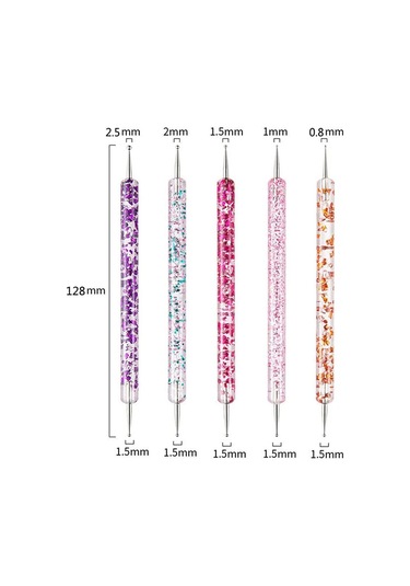 5/20 Adet Tırnak Resim Fırçaları Seti Profesyonel Tırnak Malzemeleri Akrilik Uv Jel Çizim Süsleyen Manikür Tasarım Araçları Aksesuar Mavi