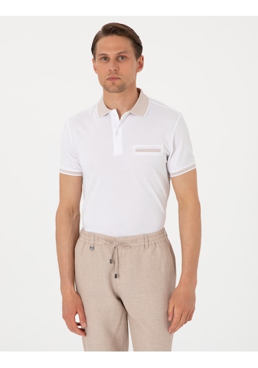 Pierre Cardin Erkek Beyaz Tişört 50307562-vr013 Beyaz