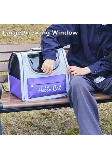 Fochsia Büyük Kapasiteli Pembe Evcil Hayvan Sırt Çantası Nefes Alabilir Omuz Askılı Seyahat Çantası