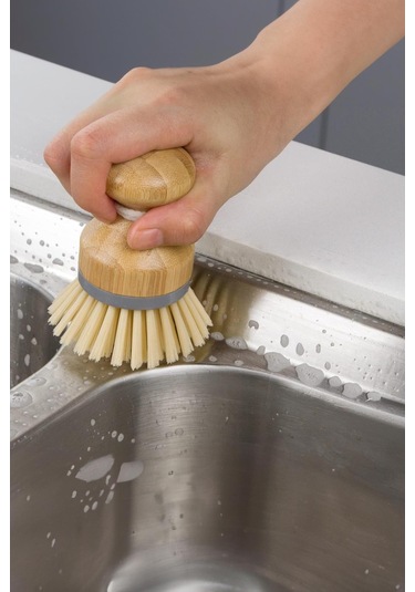 Bambu Bulaşık Temizlik Fırçası & Mutfak Banyo Temizlik Fırçası Siyah