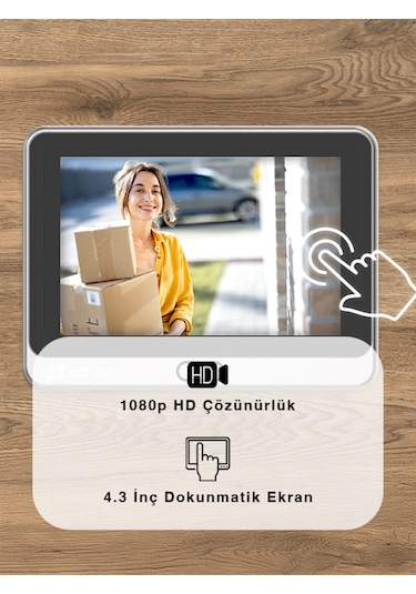 Dp2 2k Akıllı Kapı Dürbünü 2k ,dokunmatik Ekran, Pır Algılama, Çift Yön Görüşme, Microsd/cloud