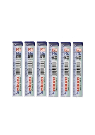 Mikro Kalem Ucu 0.7 2B Dereceli Cetvelli - 12'li Paket