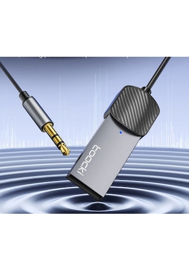 Toocki Aux Bluetooth Mikrofonlu 3.5mm 5.0 Verici Araç Kiti