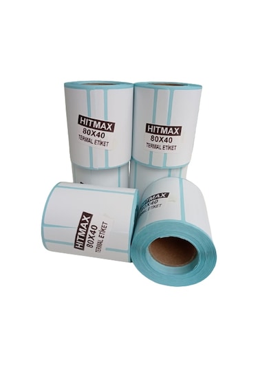 80X40 TERMAL ETİKET TOPLAM 6 RULO 1.KALİTE (TAM METRAJ)