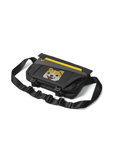 Divoom Pixoo Slingbag-v Siyah Ledli Ekran App Kontrollü Postacı Çantası-su Geçirmez Siyah