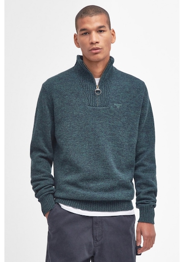 Barbour Essential Lambswool Half Zip Kazak Gn95 Seaweed Gn95 Seaweed