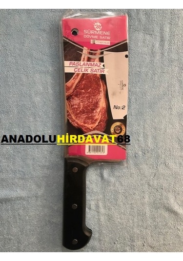 Sürmene 2 No Kasap Satırı Et Kemik Kesme Satırı Paslanmaz Çelik
