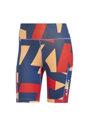 Adidas Wmt 8ın T Aop Kadın Koşu Taytı Je9417 Turuncu Turuncu