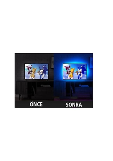 3 Metre Tv Arkası Led Bluetoothlu Sese Duyarlı Led Işık Tv-pc-oto