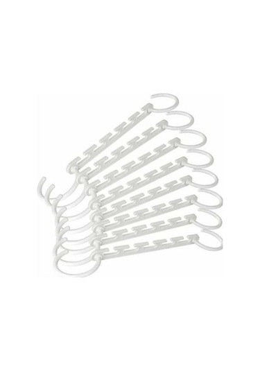 Ulzyvf 8'li Çok Amaçlı Askı Seti - Katlanabilir, Tasarruflu, Dayanıklı Pp Beyaz Beyaz