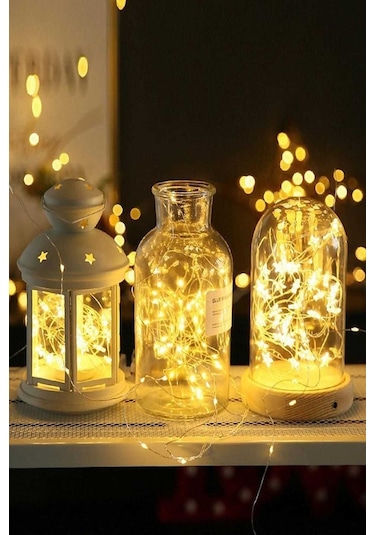 Sarı Pilli Peri Led Işık 10 Mt Sarı Günışığı