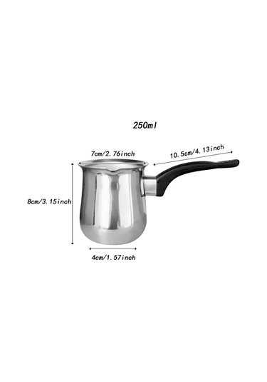 Homyl Leziz Günlük Ocak Üstü Kahveler İçin Türk Kahvesi Gümüş