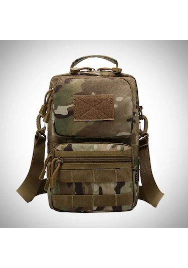 Açık Yürüyüş Tek Omuz Sırt Çantası Kamuflaj Ordu Su Geçirmez