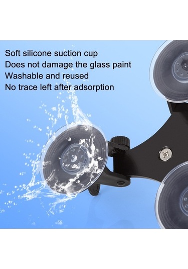 Wondernest Araba Genel Amaçlı Vakumlu Araç Braketi, Ptz + Gopro Vida İle Sabit Cam Video Çekim Tabanı Çok Renkli