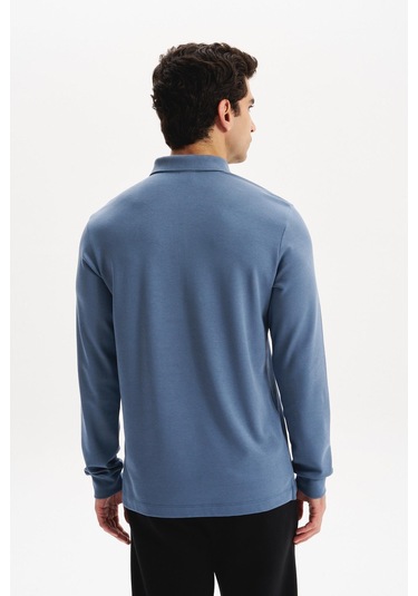 Arma Erkek Basic Slim Fit Fermuarlı Polo Yaka Sweatshirt İnce Modal Pamuk Elastan Karışımlı Örme İnterlok Kumaş K30554989002 Mavi Arma Erkek Basic Slim Fit Fermuarlı Polo Yaka Sweatshirt İnce Modal Pamuk Elastan Karışımlı Örme İnterlok Kumaş K30554989002 Mavi