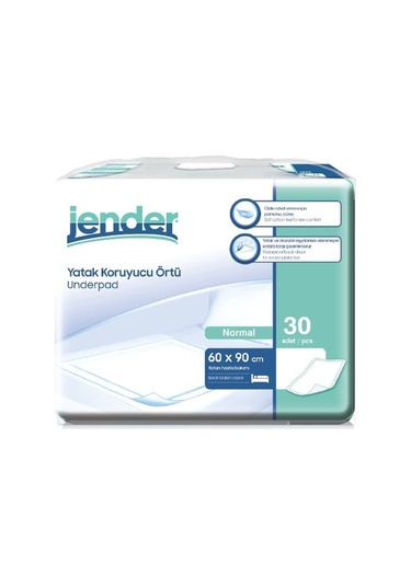 Jender Yatak Koruyucu Örtü 2 x 30'lu 60 x 90 CM