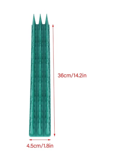 Tenfowee 10 Adet Yeşil Plastik Kuş Engeli Tespiti - 36 Cm Çıt Çıtlı Bahçe, Duvar, Eve Koruyucu Tırnaklar - 10 Yıl Dayanıklı