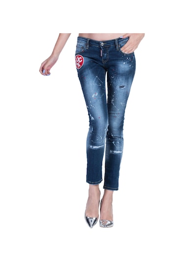 Kadin Denim Jean Dsqotheq Mavi Mavi