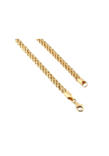 Agakulche Kare Palmiye 3,3 Mm Altın Zincir Renkli