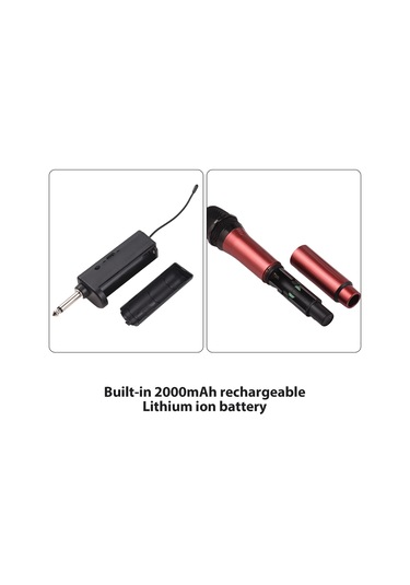 Springsun Profesyonel Kablosuz Mikrofon Sistemi - Uzun Menzilli, Şarj Edilebilir, Gürültü Önleyici, Ev Sineması Ve Sahne Performansları İçin