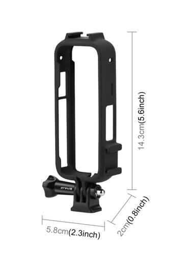 Springsun Puluz Panorama Kamera Koruyucu Çerçeve Video Kafesi Çift Soğuk Ayakkabı Tripod Adaptörü Montajlı Kamera Vlog Aksesuarları Insta360