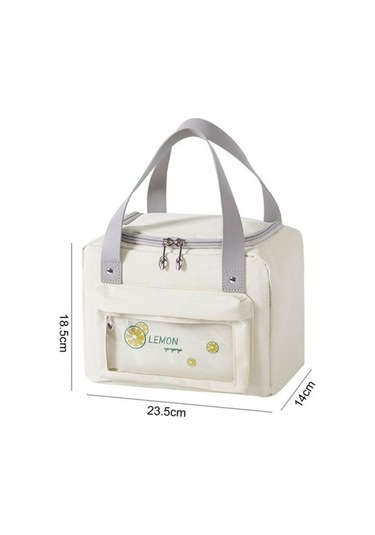 Dancemonkey Cbtx Yalıtımlı Öğle Yemeği Çantası Polyester Açık Hava Piknik Kamp Yiyecek Saklama Çantası - Mor + Arı Mor