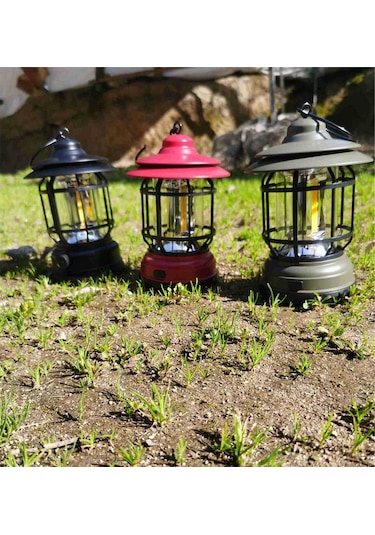 Tenfowee Siyah磨砂led Cob Feneri - Ipx4 Su Geçirmez Kamp Çadır Işığı, 2 Aydınlatma Modu, 3xaa Pil Gerekli Pil Yok Siyah