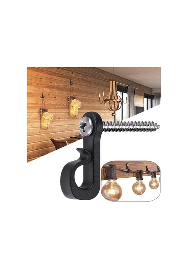 Sones 45 Adet / Kutu Tatil Işıkları Askı Kancaları Tel Ve Led Işık İçin Phillips Vida İle Siyah