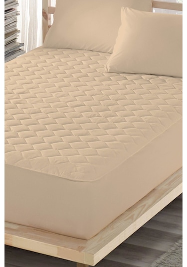 Ely Parker Sessiz Alez Kahve Yatak Koruyucu Kapitoneli Pamuk Fitted Tek Çift Kişilik Bebek Alezi ELYPRKR00580 Kahverengi