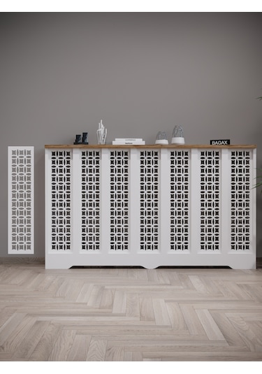 Ayasofya Model Beyaz Üstü Çam Renk 136 CM Petek Kaplama Dresuar Çam