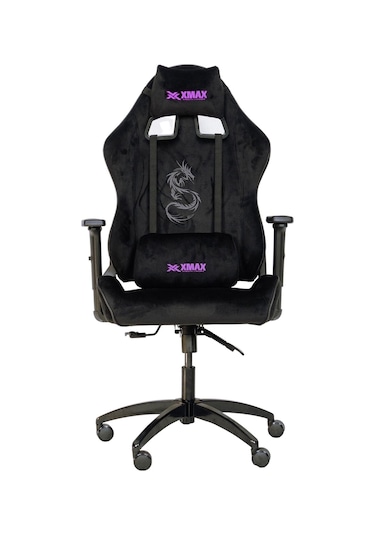 Rio Black Balerion Komple Baby Face Terletmez Kumaş Siyah/mor Profesyonel Oyuncu Koltuğu