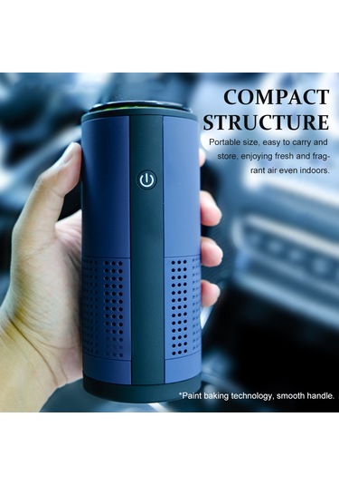 Tenfowee Usb Usb İyonlu Hava Temizleyici, Ev Ve Araç İçin Formaldehit Ve Koku Giderici, Kokulu Aromaterapi Makinesi, Mavi, Dahili Li-pol Batarya