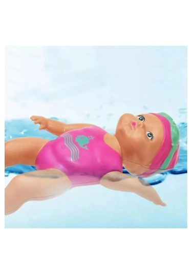 Kurmalı Yüzen Oyuncak Bebek Denizde Havuzda 10 Cm